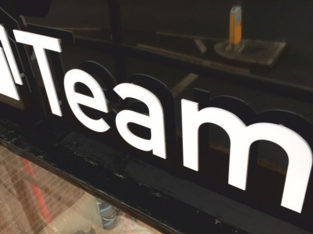 Team Flat Cut Lettering